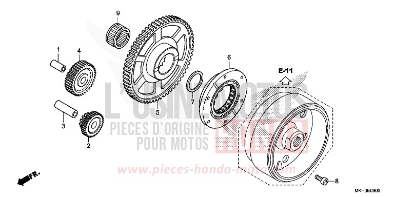 STARTING CLUTCH for X-ADV 750 CANDY CHROMOSPHERE RED (R381) from 2018